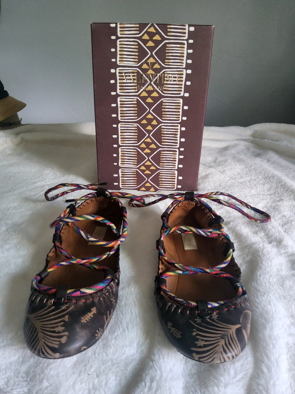 Valentino Garavani Vintage Ankle Wrap Ballet Flats